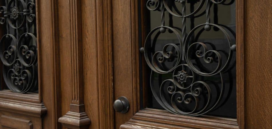 wooden iron door