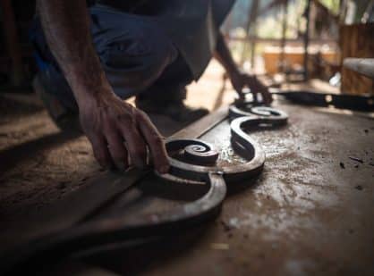 professionals creating iron doors